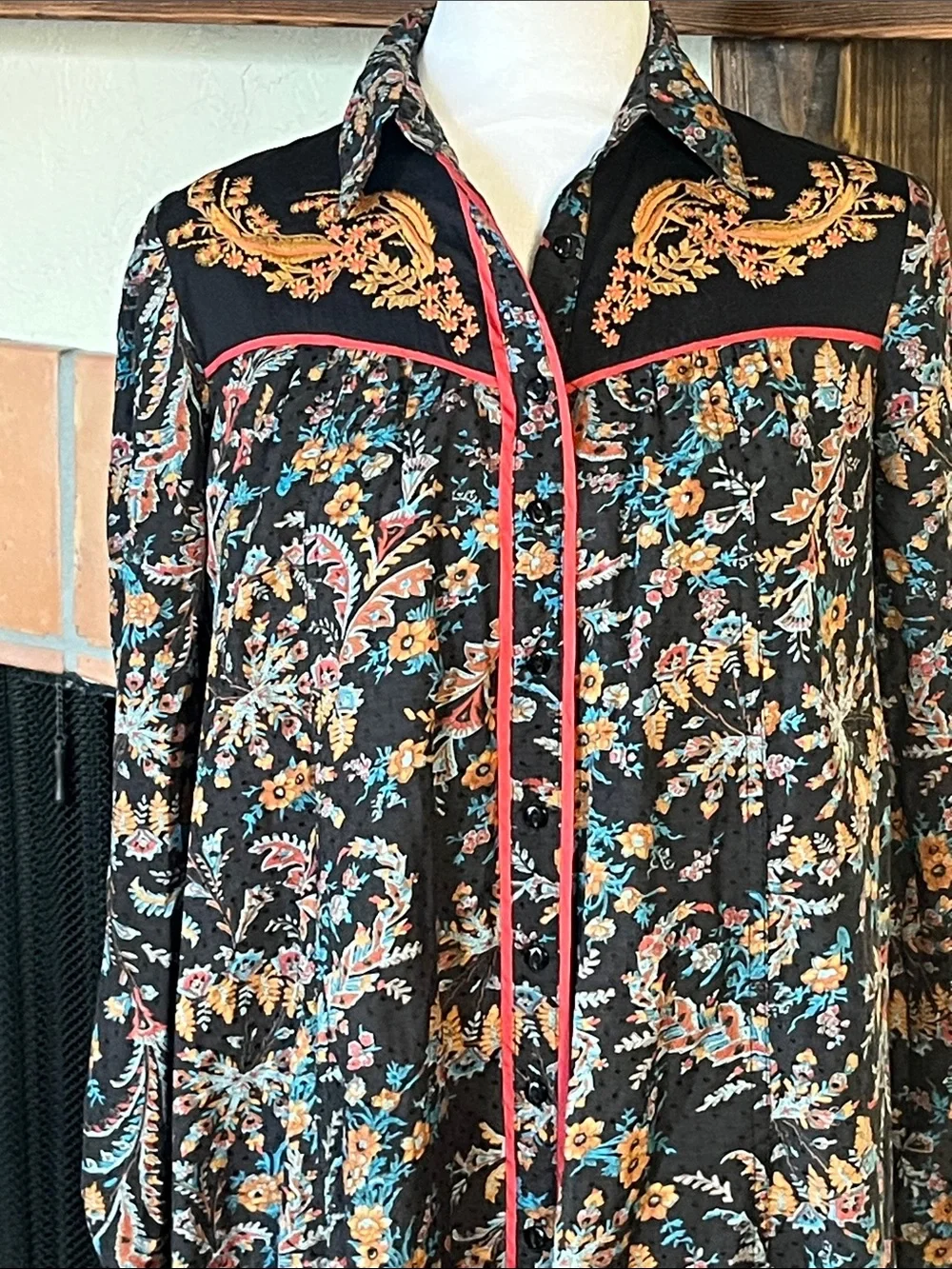 Holding Horses/Anthropologie Escalante Western shirt dress, sizes 0 and 2 - Picture 2 of 12